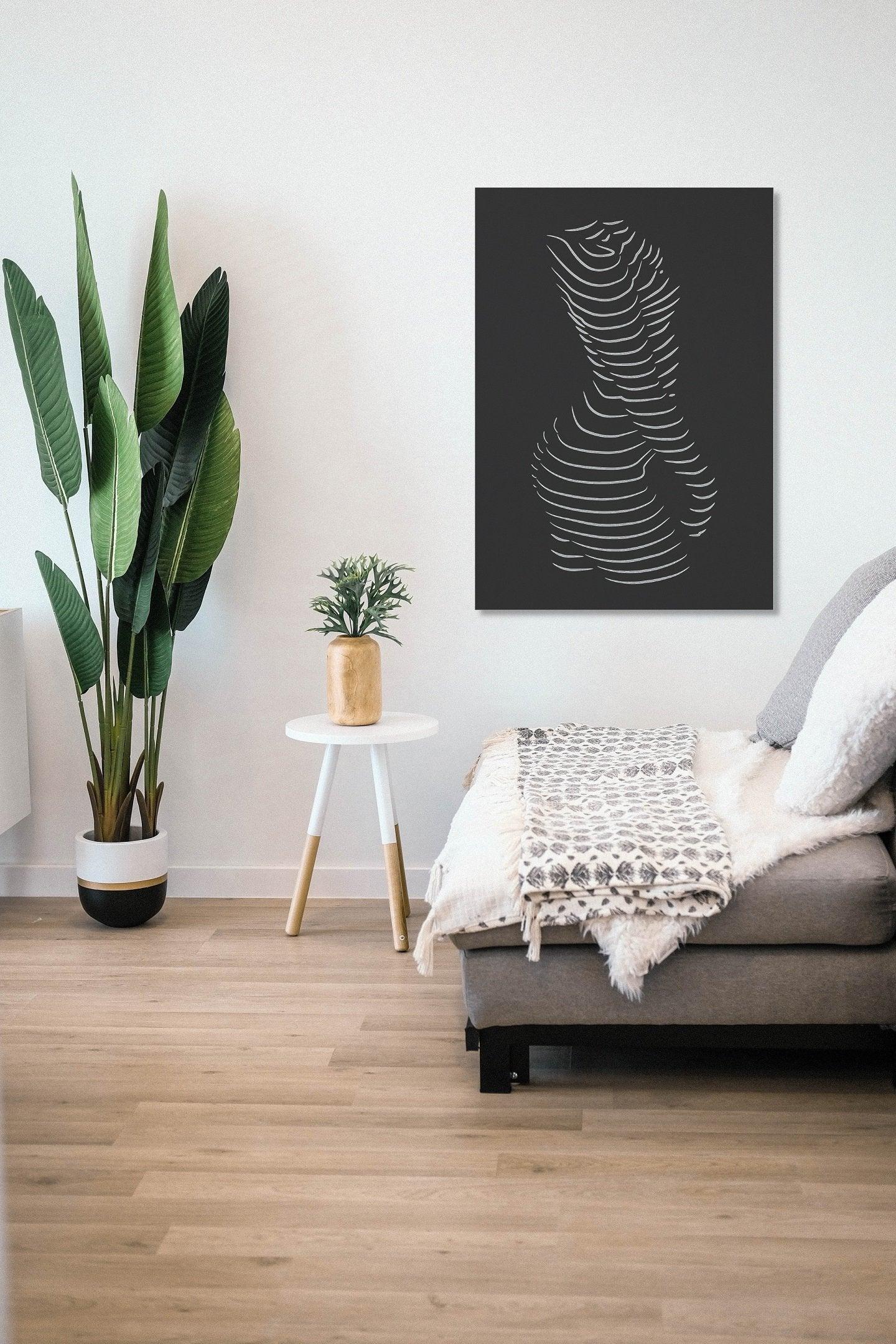 ・"Body Lines"・Premium Metal Wall Art - Limited Edition - ArtDesigna Glass Printing Wall Art