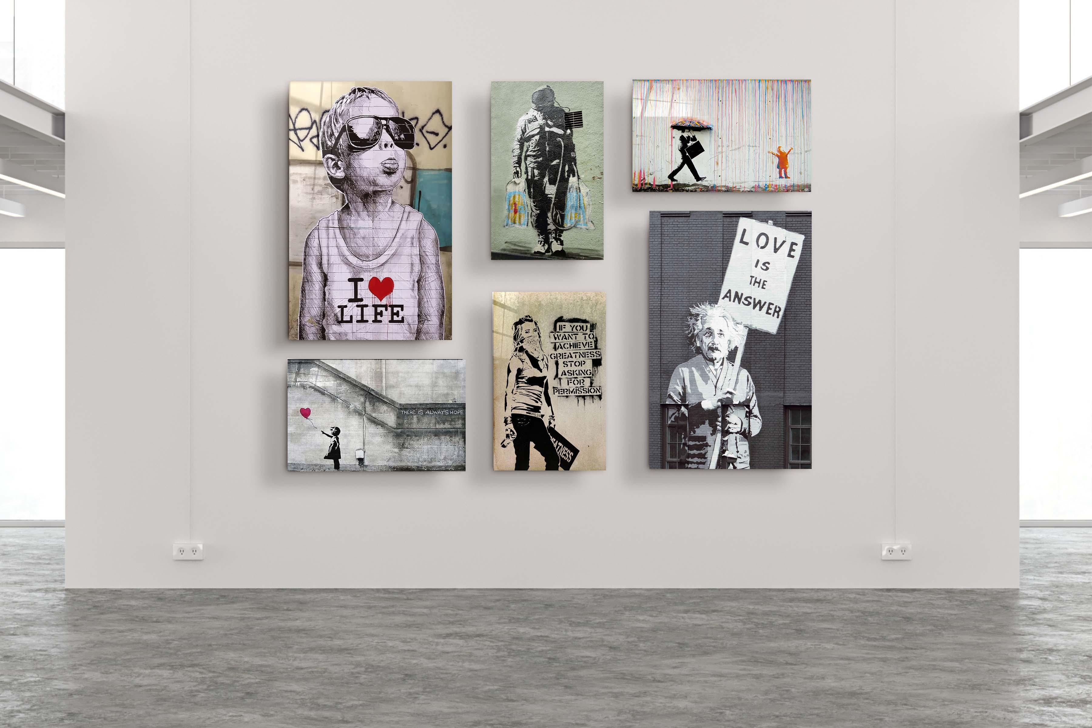 ・" BANKSY-Mega Set"・Glass Wall Art - ArtDesigna Glass Printing Wall Art