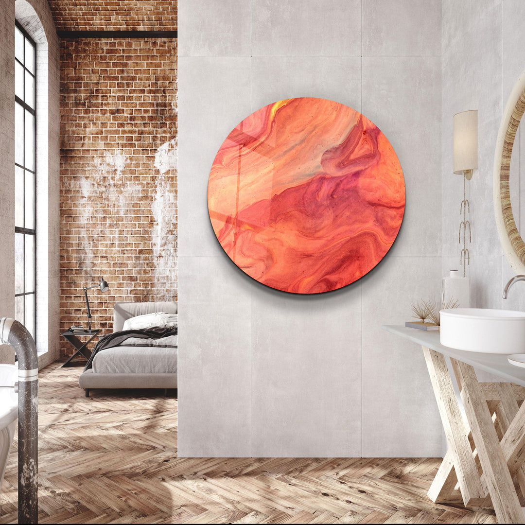 ・"Like Mars"・Rounded Glass Wall Art - ArtDesigna Glass Printing Wall Art