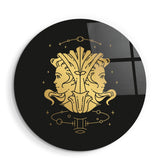 ・"Zodiac Signs - Gemini"・Rounded Glass Wall Art