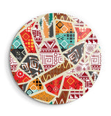 ・"Patchwork"・Rounded Glass Wall Art