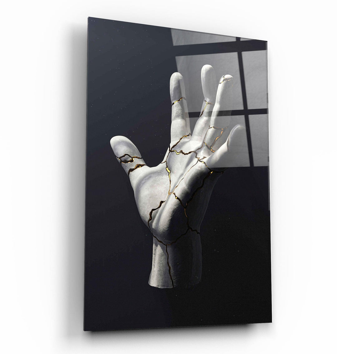 Broken by Gold | Designer's Collection Glass Wall Art - ArtDesigna Glass Printing Wall Art
