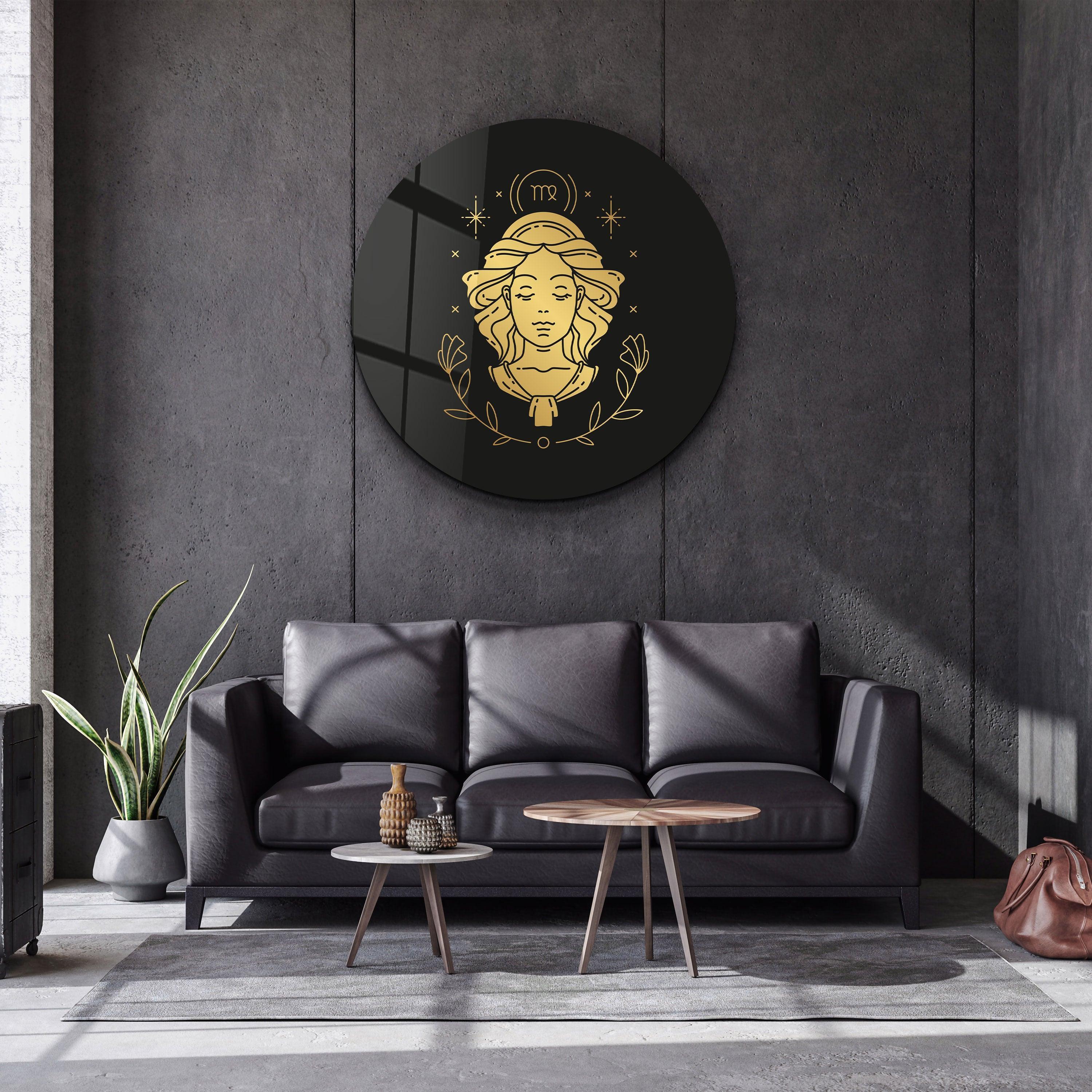 MAGIS VIRGOLA アートデザインポスター&フレーム Zodiac Signs Virgo Glass Wall Art | ArtDesigna – Artdesigna