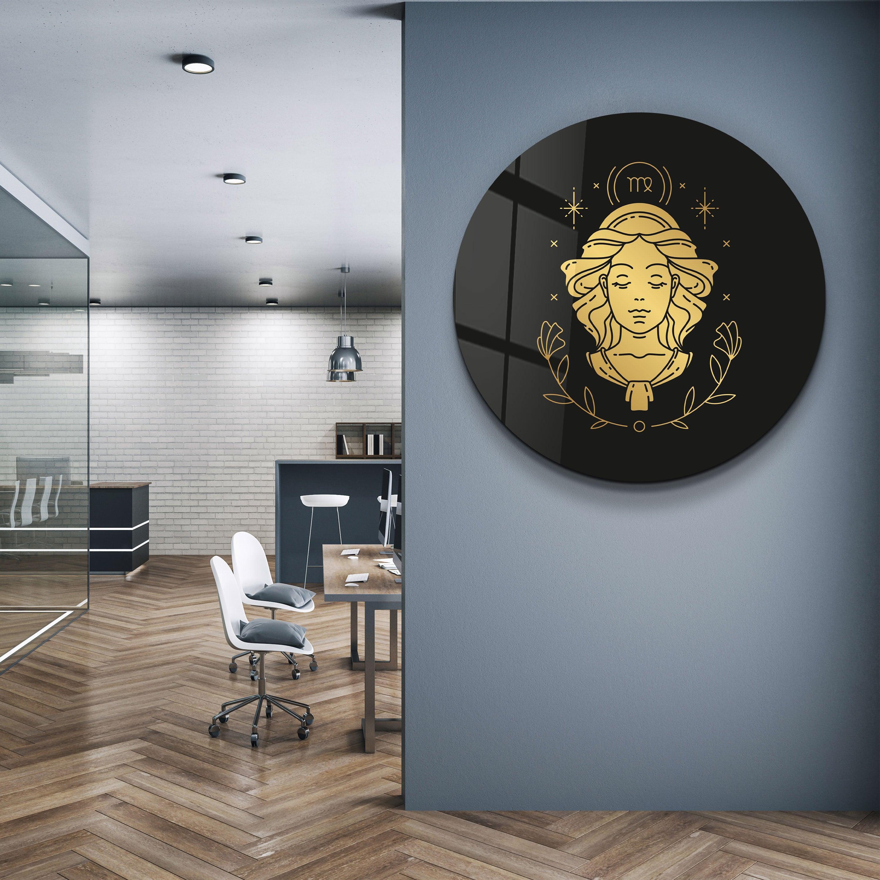 Zodiac Signs Virgo Glass Wall Art | ArtDesigna – Artdesigna