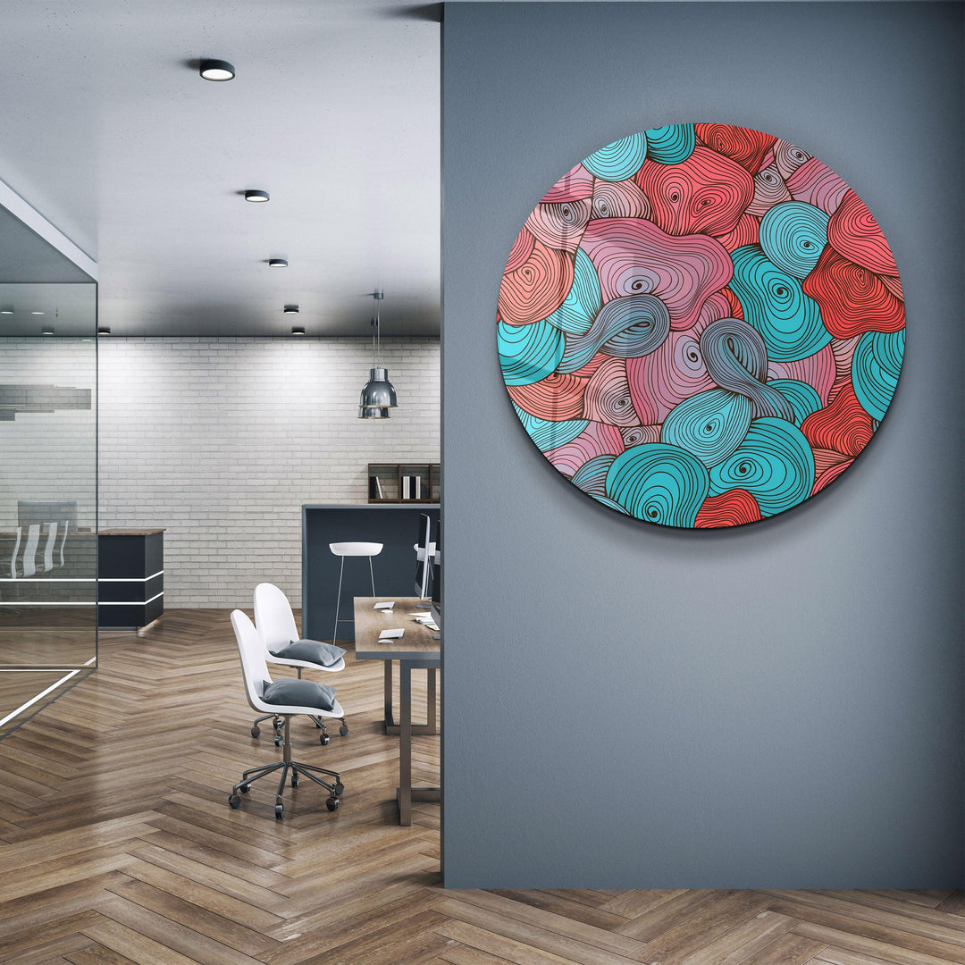 ・"Soft Tones"・Rounded Glass Wall Art - ArtDesigna Glass Printing Wall Art