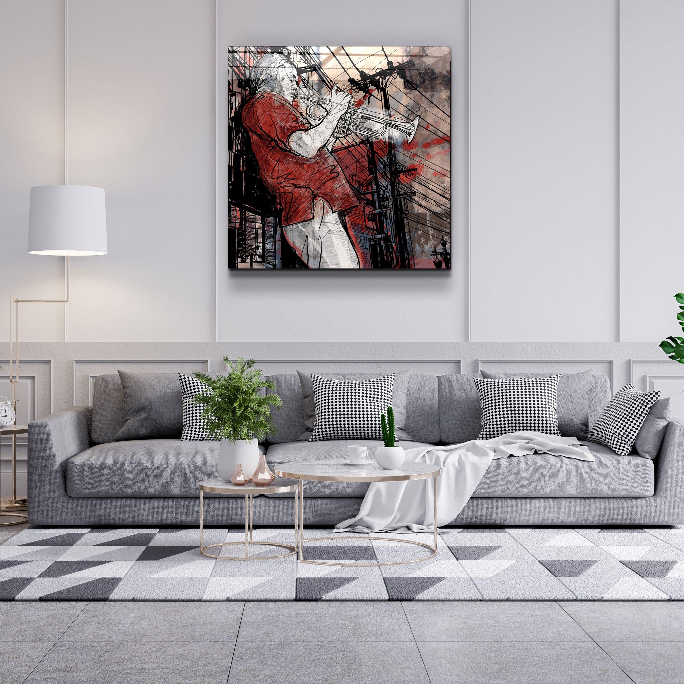 ・"Abstract Musician V2"・Glass Wall Art - ArtDesigna Glass Printing Wall Art