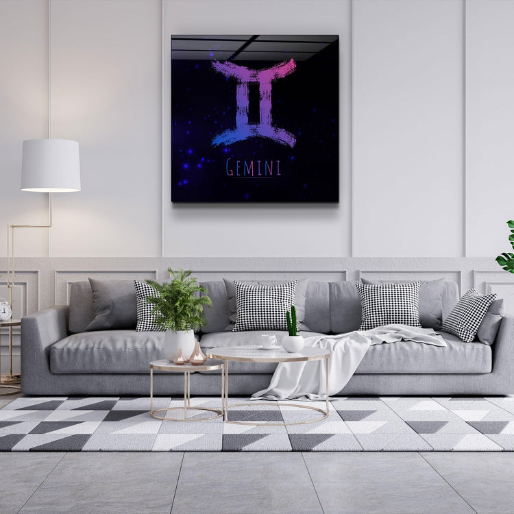 ."Zodiac V2 - Gemini". Glass Wall Art - ArtDesigna Glass Printing Wall Art