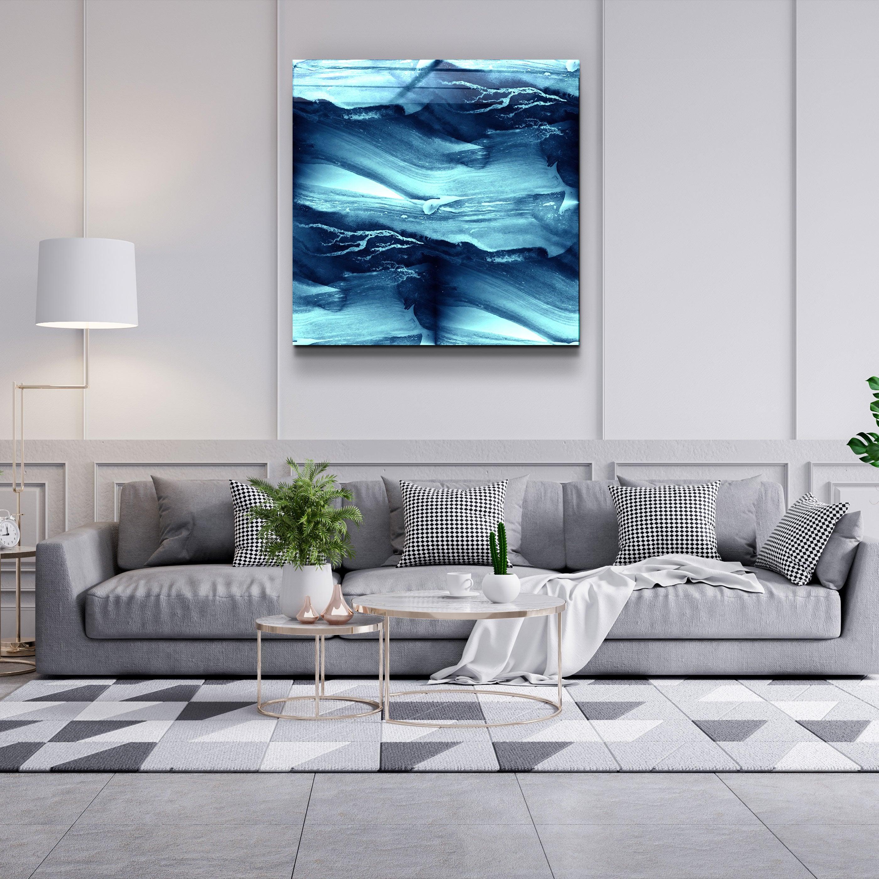 ・"Abstract Waves"・Glass Wall Art - ArtDesigna Glass Printing Wall Art