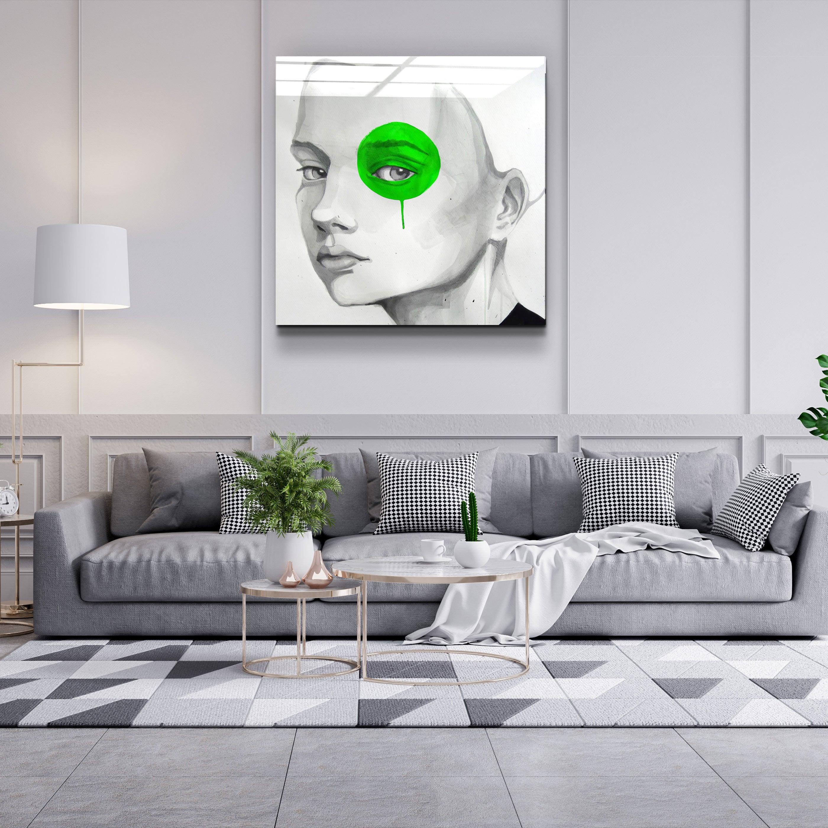 ・"Green Eye"・Glass Wall Art - ArtDesigna Glass Printing Wall Art