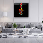 ・"Abstract Colorful Paint"・Glass Wall Art - ArtDesigna Glass Printing Wall Art