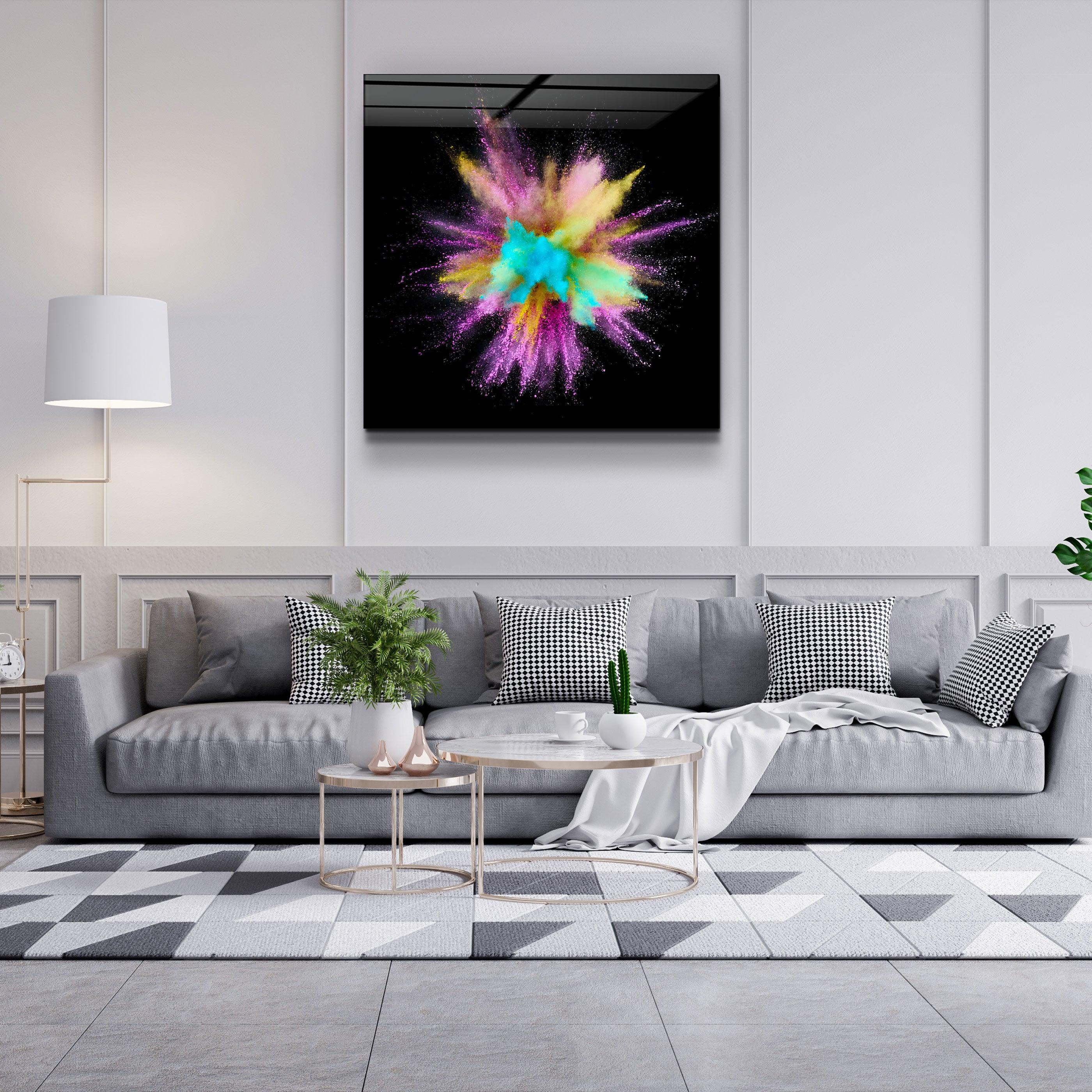 ・"Colorful Explosion"・Glass Wall Art - ArtDesigna Glass Printing Wall Art
