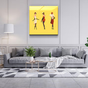 ・"Three Women"・Contemporary Collection Glass Wall Art - ArtDesigna Glass Printing Wall Art