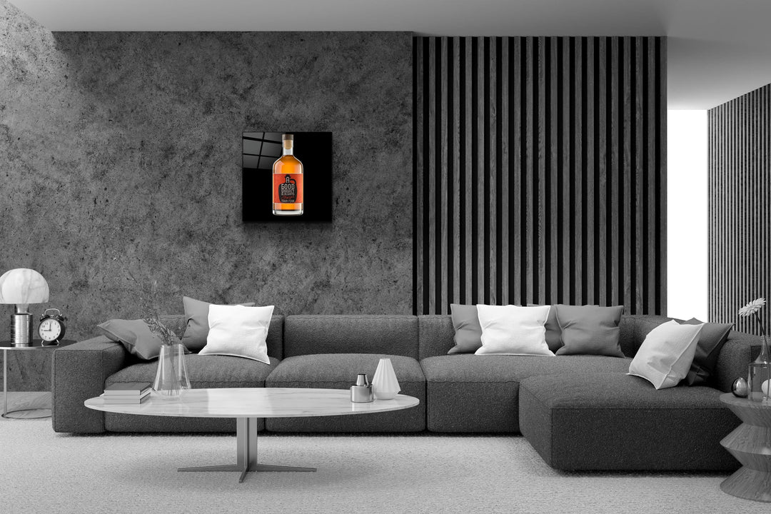 ."Whiskey Bottle". Glass Wall Art - ArtDesigna Glass Printing Wall Art