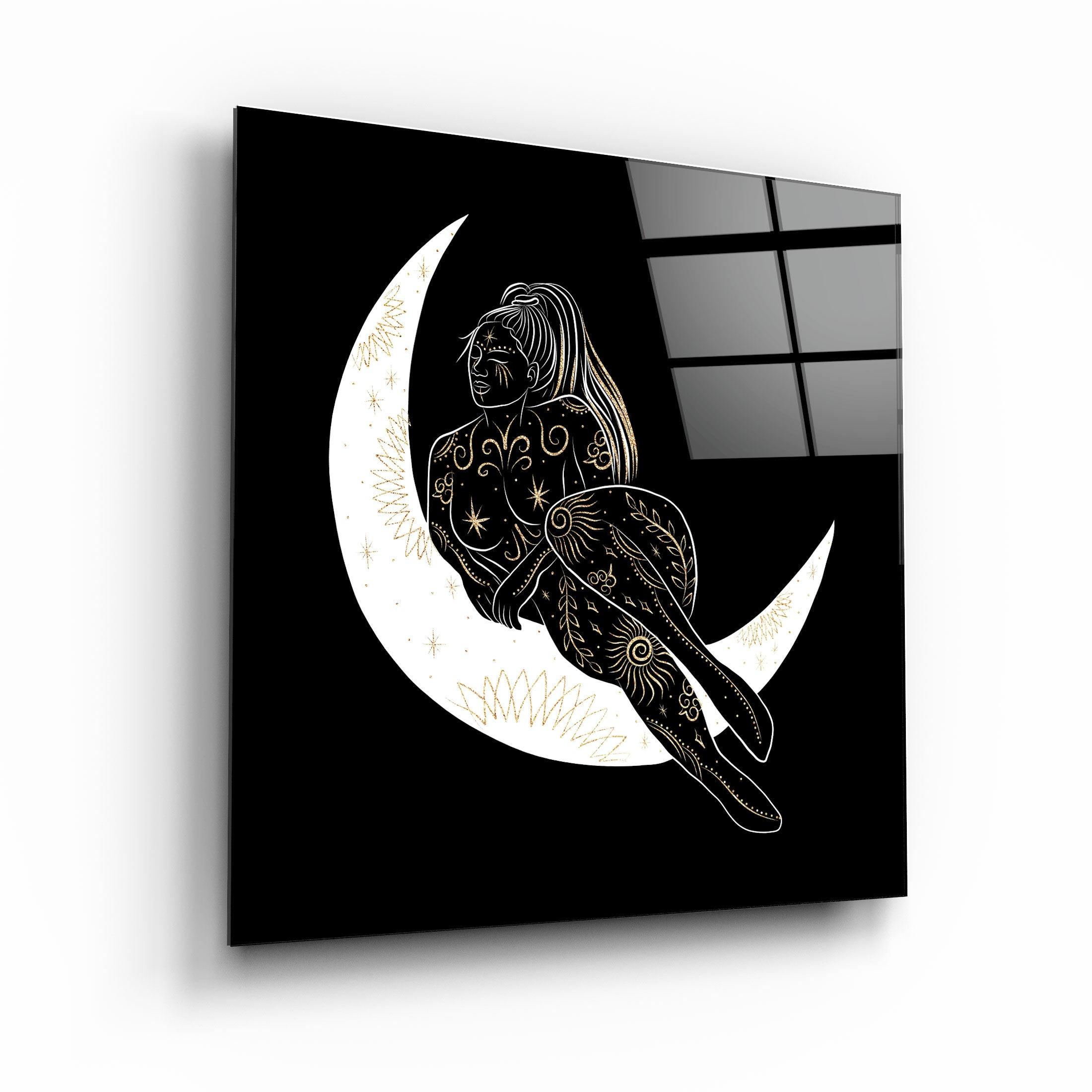 ."Moon Modern V3". Designer's Collection Glass Wall Art - ArtDesigna Glass Printing Wall Art