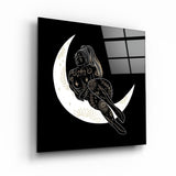 ."Moon Modern V3". Designer's Collection Glass Wall Art