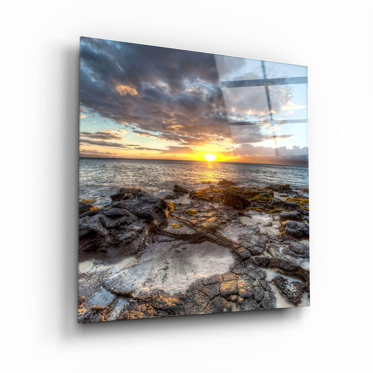 ・"Sunset Sea"・Glass Wall Art - ArtDesigna Glass Printing Wall Art