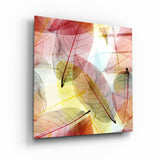 Bunte Blätter – Glasbild