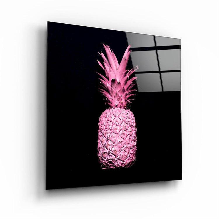 ・"Pink Pineapple"・Glass Wall Art - ArtDesigna Glass Printing Wall Art