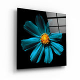 Green Flower | Glass Wall Art