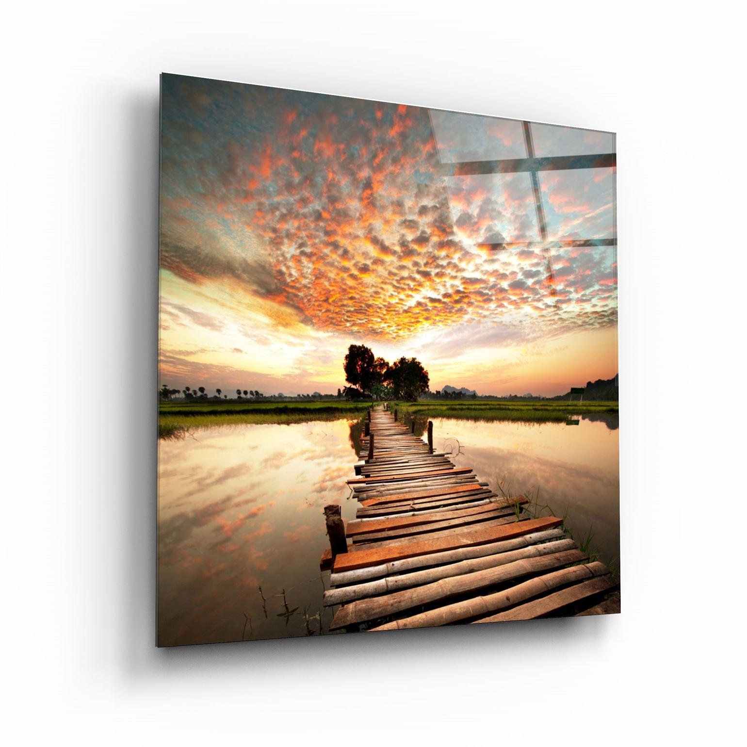 ・"Dock and Landscape"・Glass Wall Art - ArtDesigna Glass Printing Wall Art