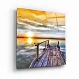 ・"Sunset Landscape"・Glass Wall Art