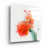 ・"Floral Burst"・Glass Wall Art