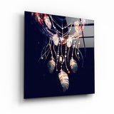 Feather Necklace | Glass Wall Art
