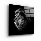 ・"Lion's Gaze"・Glass Wall Art