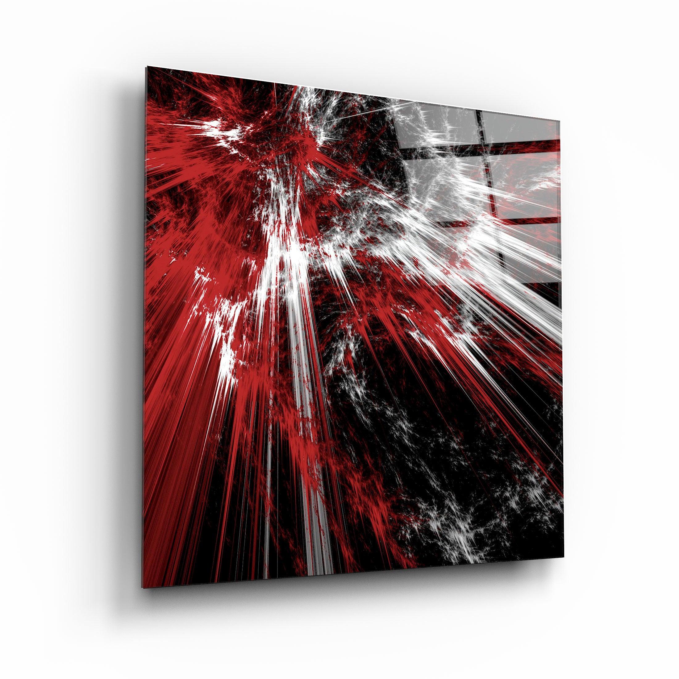 ・"Red Explosion"・Glass Wall Art - ArtDesigna Glass Printing Wall Art