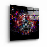 ・"Abstract Tiger"・Glass Wall Art