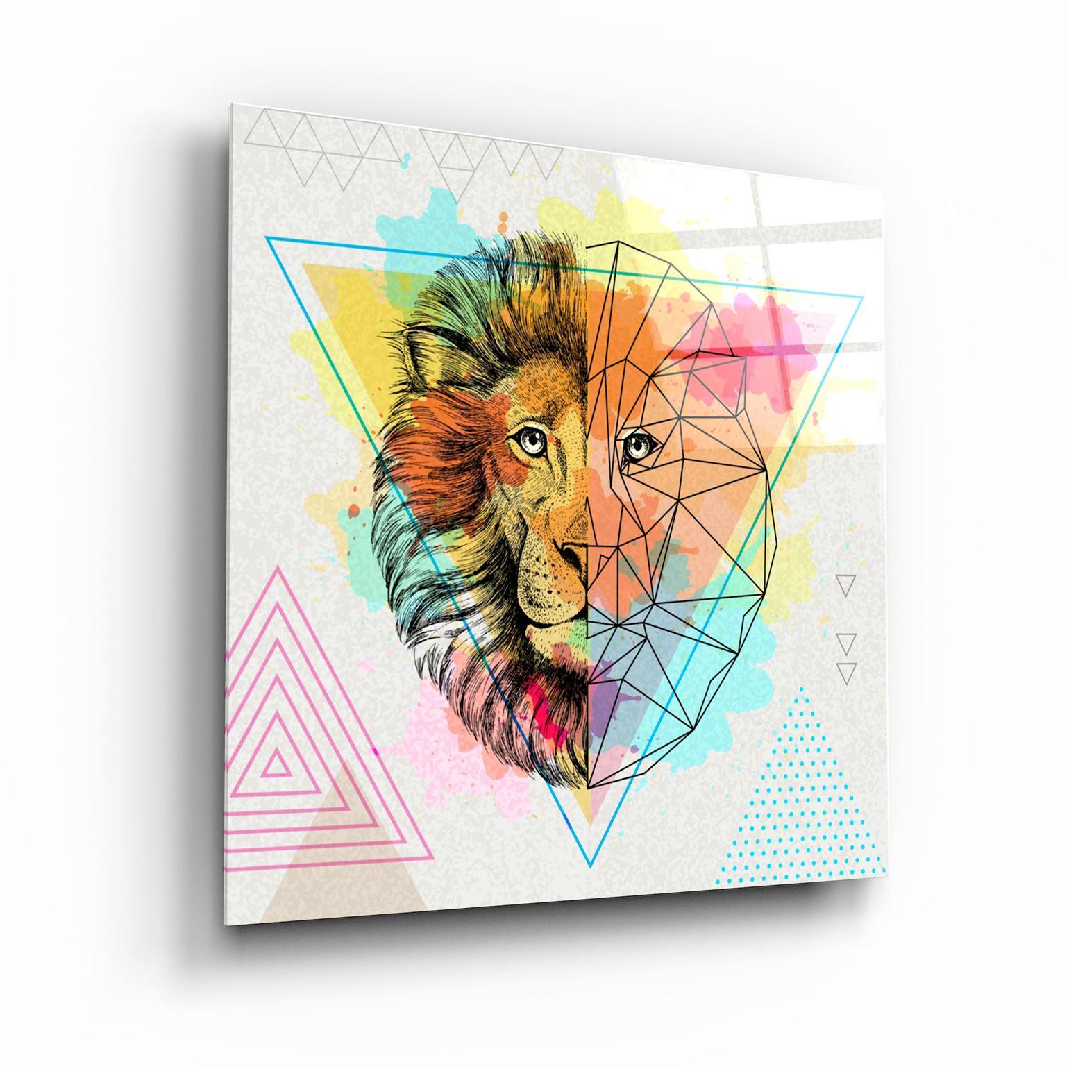 ・"Astro Lion"・Glass Wall Art - ArtDesigna Glass Printing Wall Art