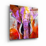 ・"Elepurple"・Glass Wall Art