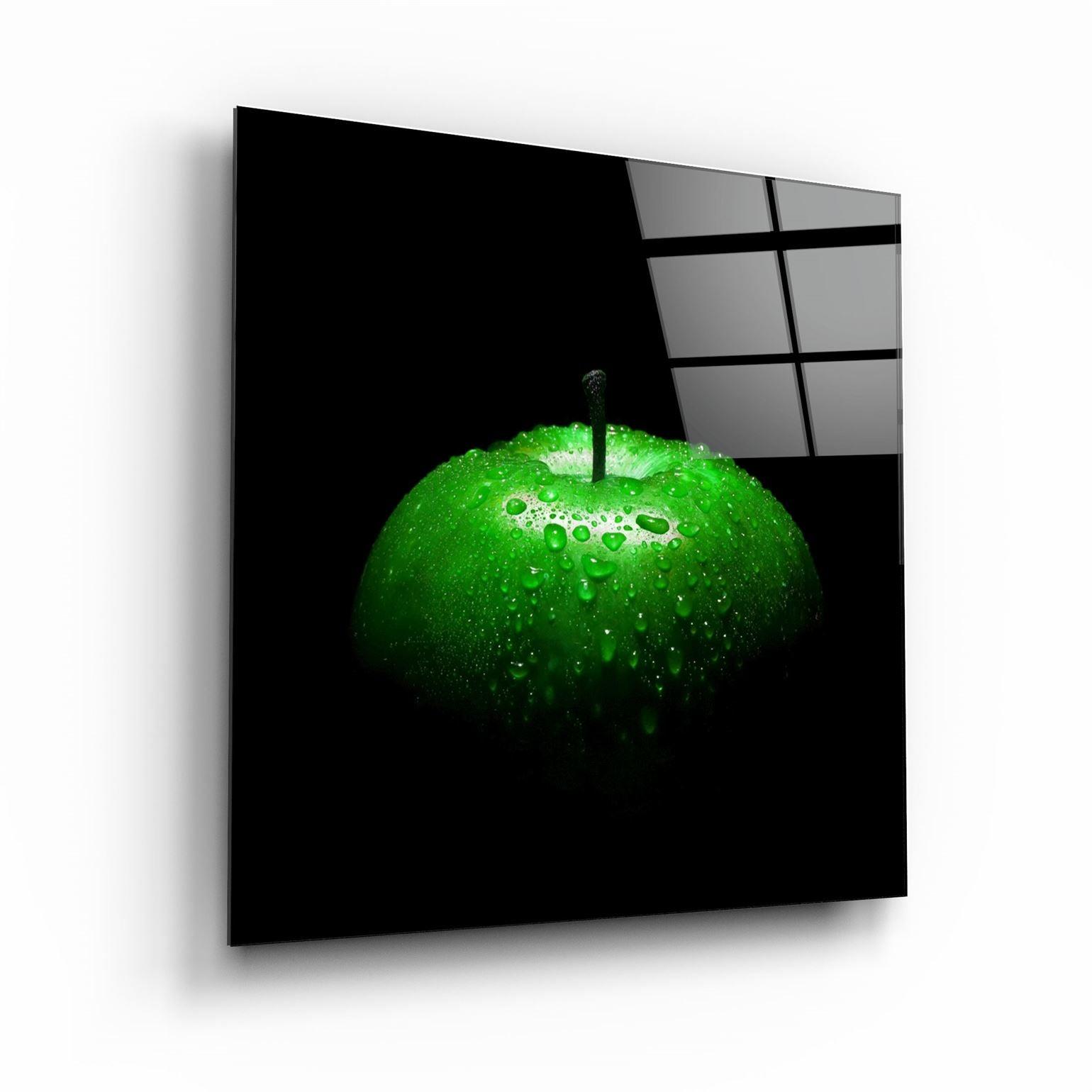 ・"Green Apple"・Glass Wall Art - ArtDesigna Glass Printing Wall Art
