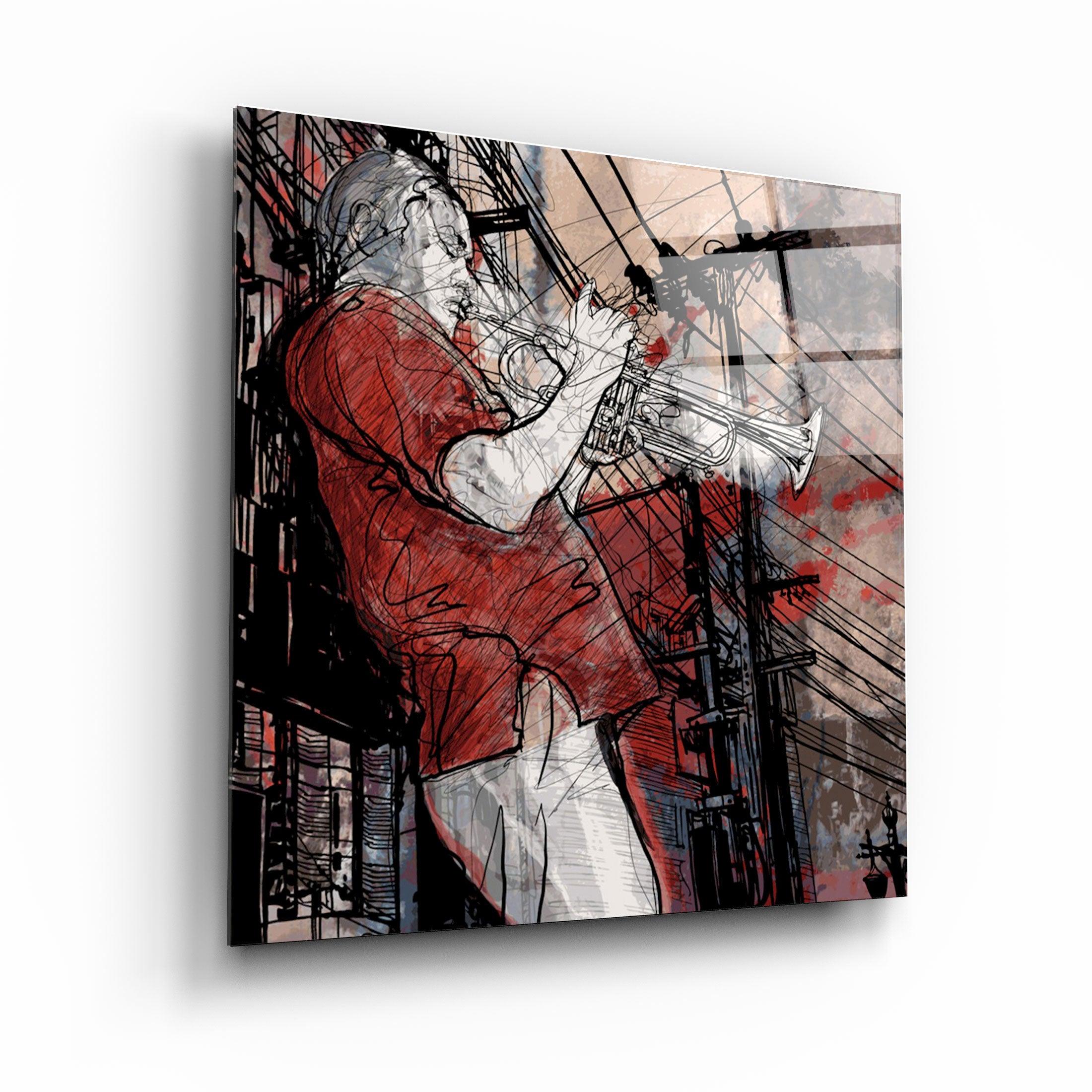 ・"Abstract Musician V2"・Glass Wall Art - ArtDesigna Glass Printing Wall Art