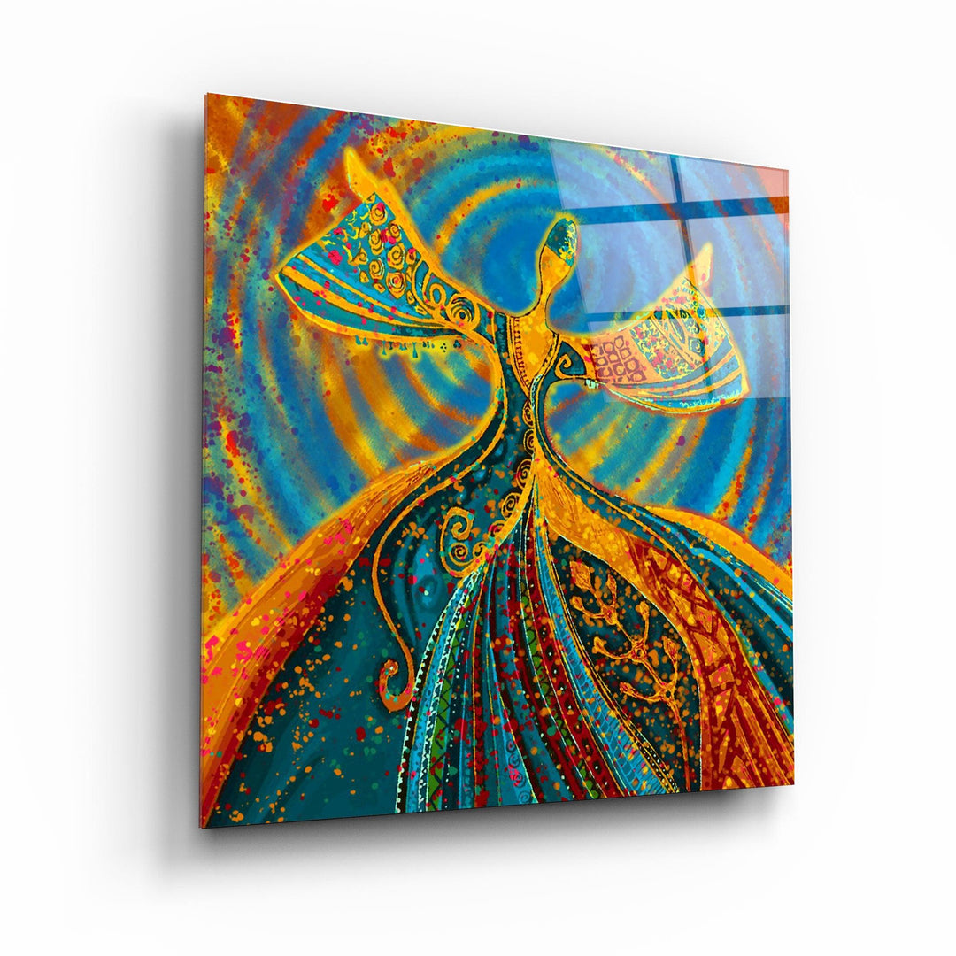 ・"Abstract Dancers V2"・Glass Wall Art - ArtDesigna Glass Printing Wall Art