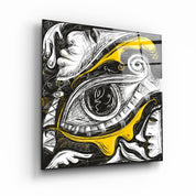 ・"Abstract Faces and Eyes"・Glass Wall Art - ArtDesigna Glass Printing Wall Art