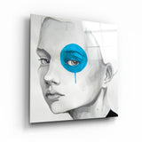 Blaues Auge – Glasbild