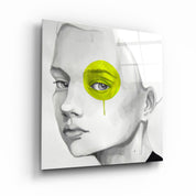 ・"Yellow Eye"・Glass Wall Art - ArtDesigna Glass Printing Wall Art