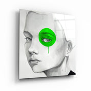 ・"Green Eye"・Glass Wall Art - ArtDesigna Glass Printing Wall Art