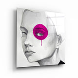 Lila Auge – Glasbild