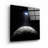 Moon and Earth | Glass Wall Art