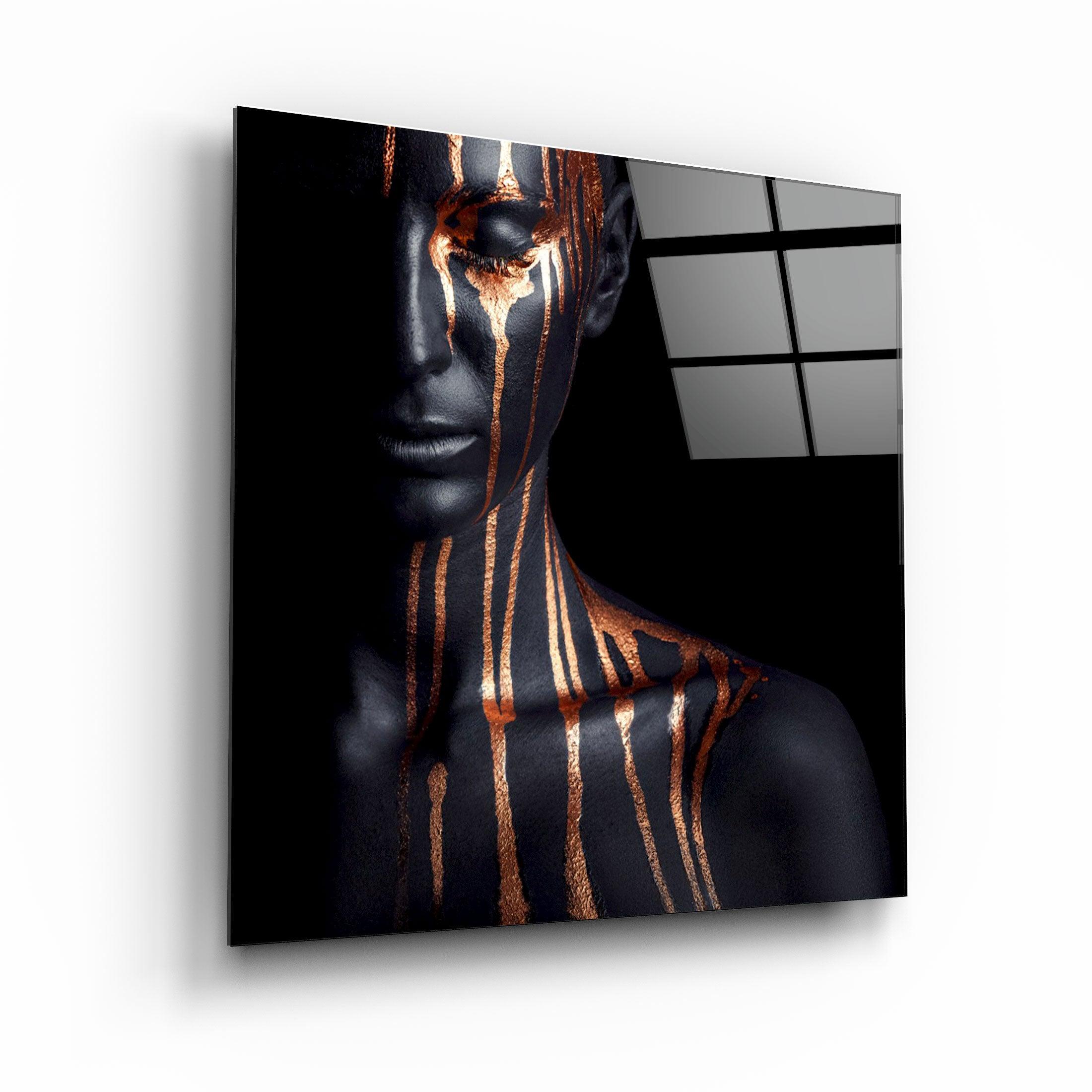 ・"Abstract Makeup Artist"・Glass Wall Art - ArtDesigna Glass Printing Wall Art