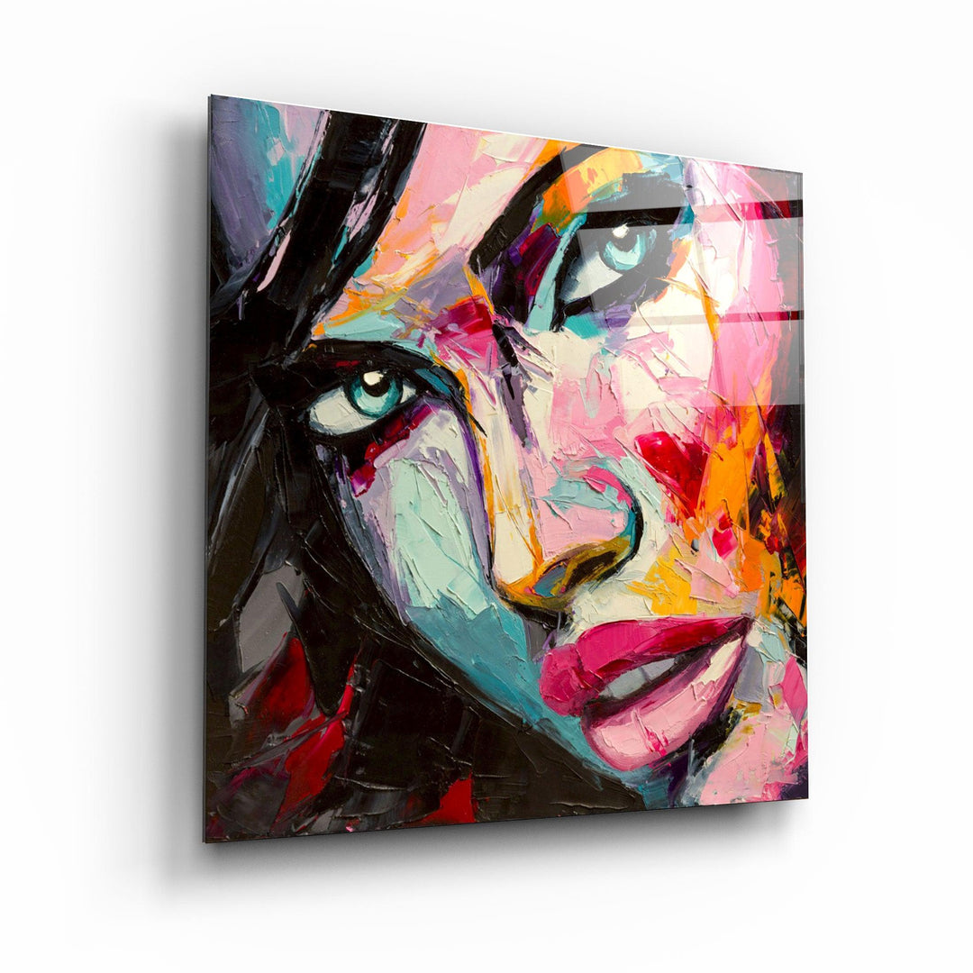 ・"Abstract Woman Portrait V2"・Glass Wall Art - ArtDesigna Glass Printing Wall Art