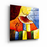 Abstract Colorful Ballerina | Glass Wall Art
