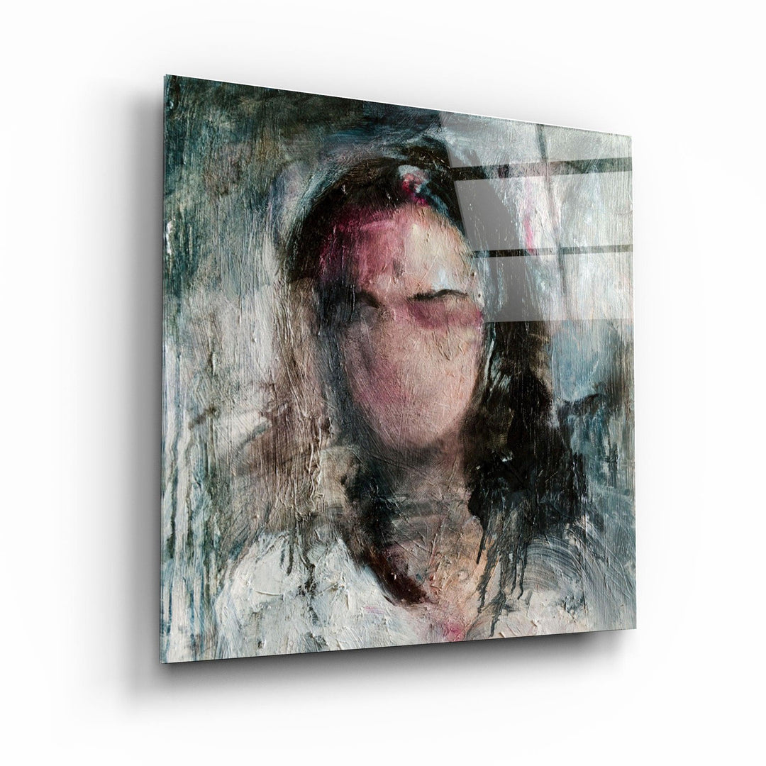 ・"Abstract Woman Oil Painting"・Glass Wall Art - ArtDesigna Glass Printing Wall Art