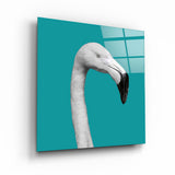 Flamingo Green | Glass Wall Art