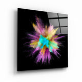 Bunte Explosion – Glasbild