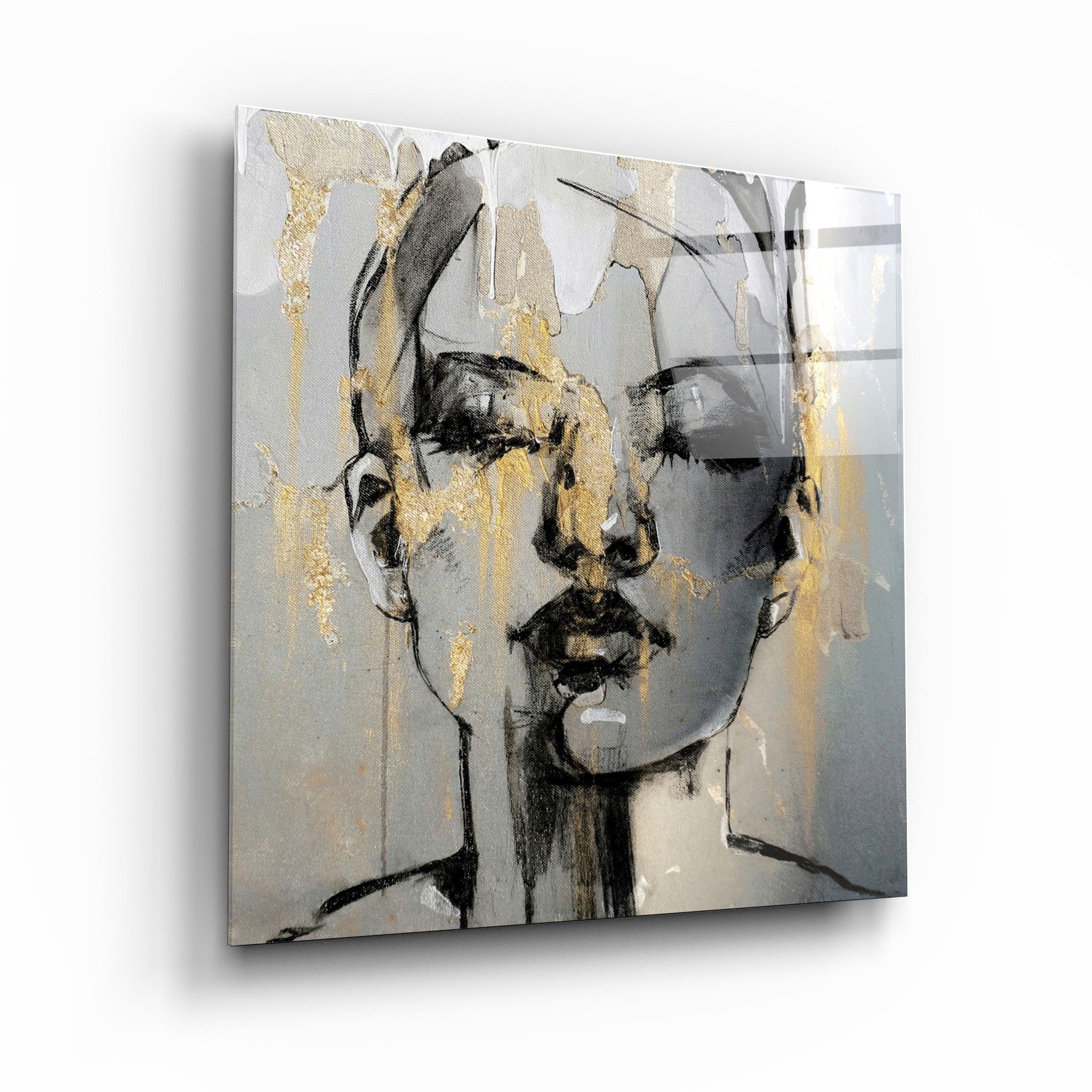 ・"Abstract Woman Portrait V3"・Glass Wall Art - ArtDesigna Glass Printing Wall Art