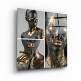 Abstract Makeup Artist Hush V2 | Glass Wall Art