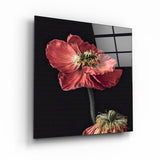 Rote Blumen – Glasbild